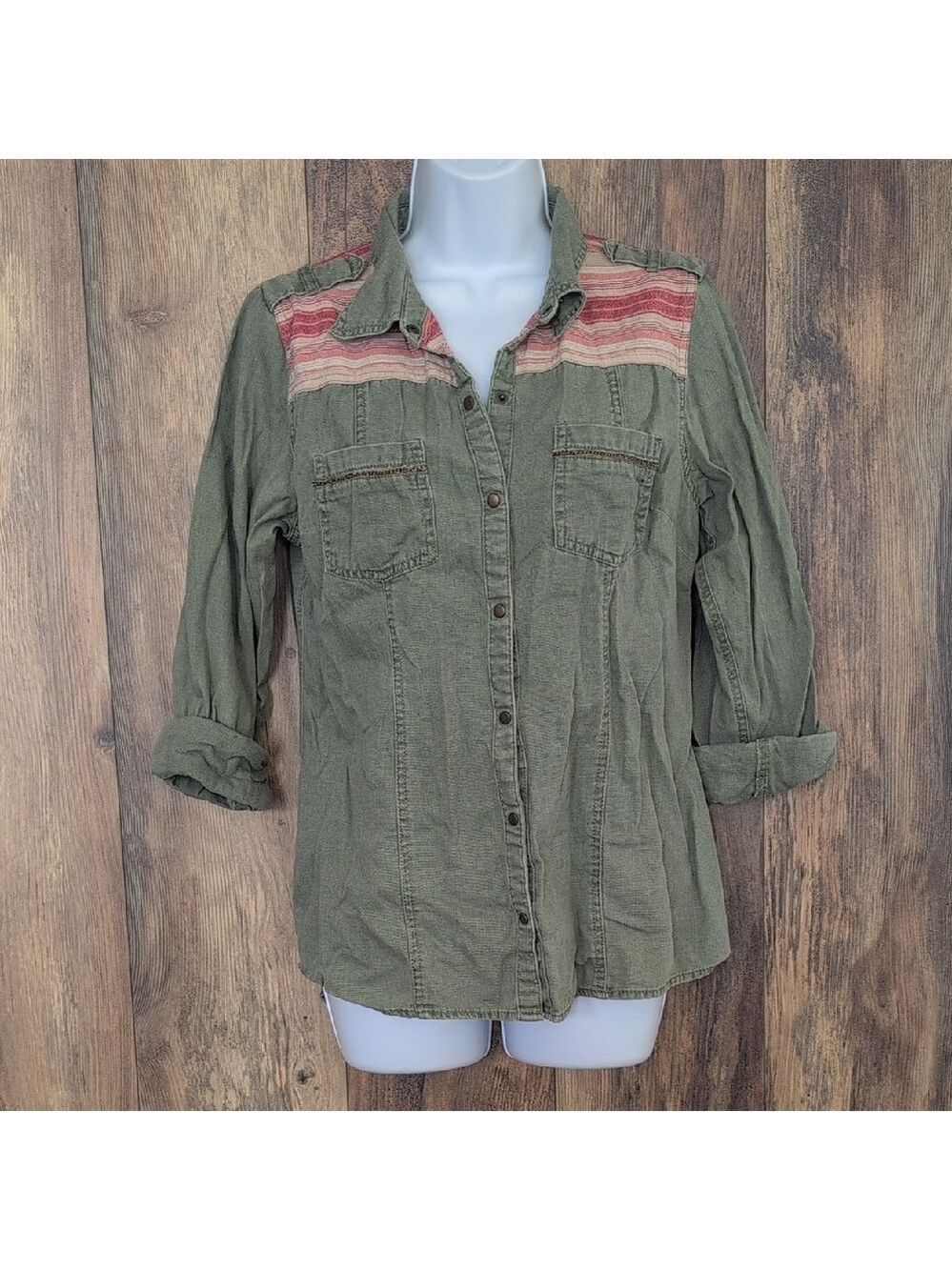 Maurices Cotton Button-Down Shirt M 715AC